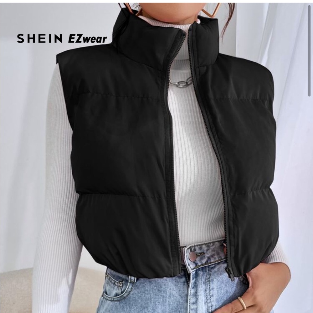 SHEIN Black Vest with Contemporary Style